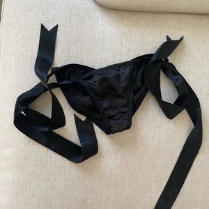 Black Side Tie Lingerie